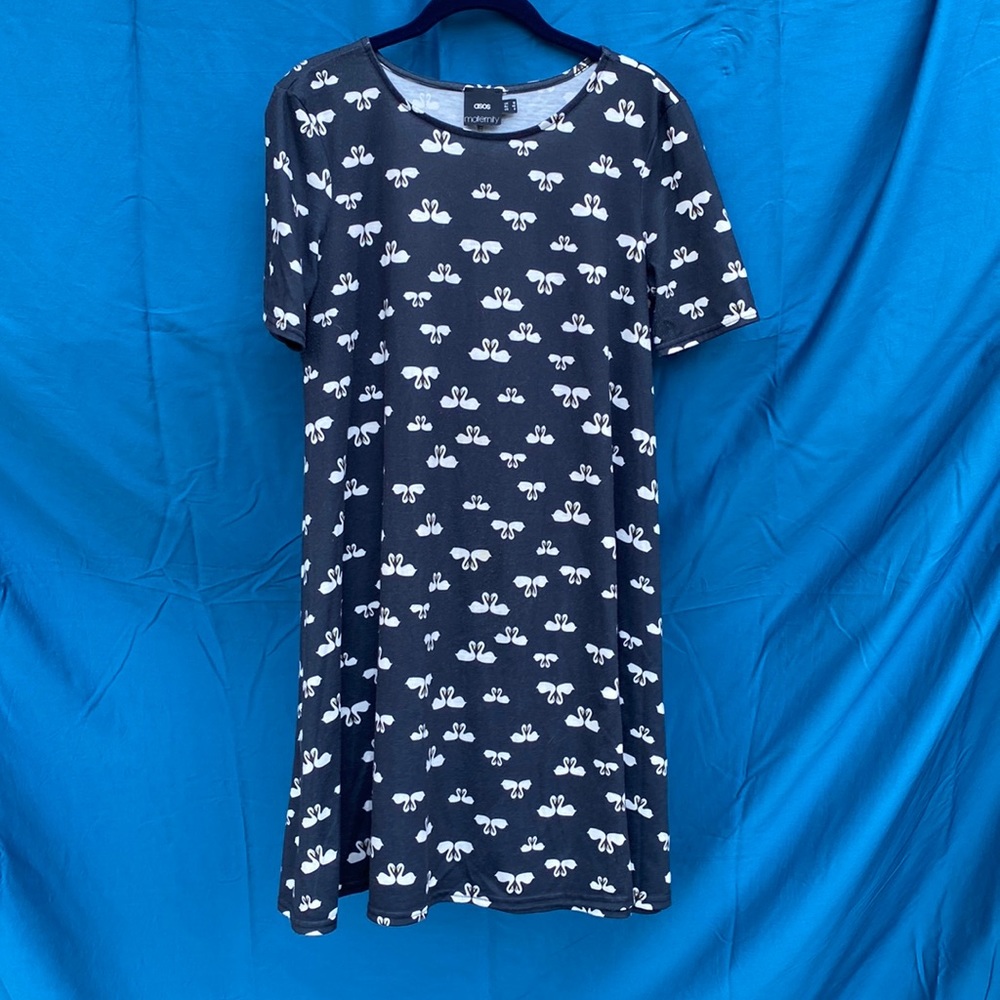 ASOS Maternity swan print tunic dress size 8